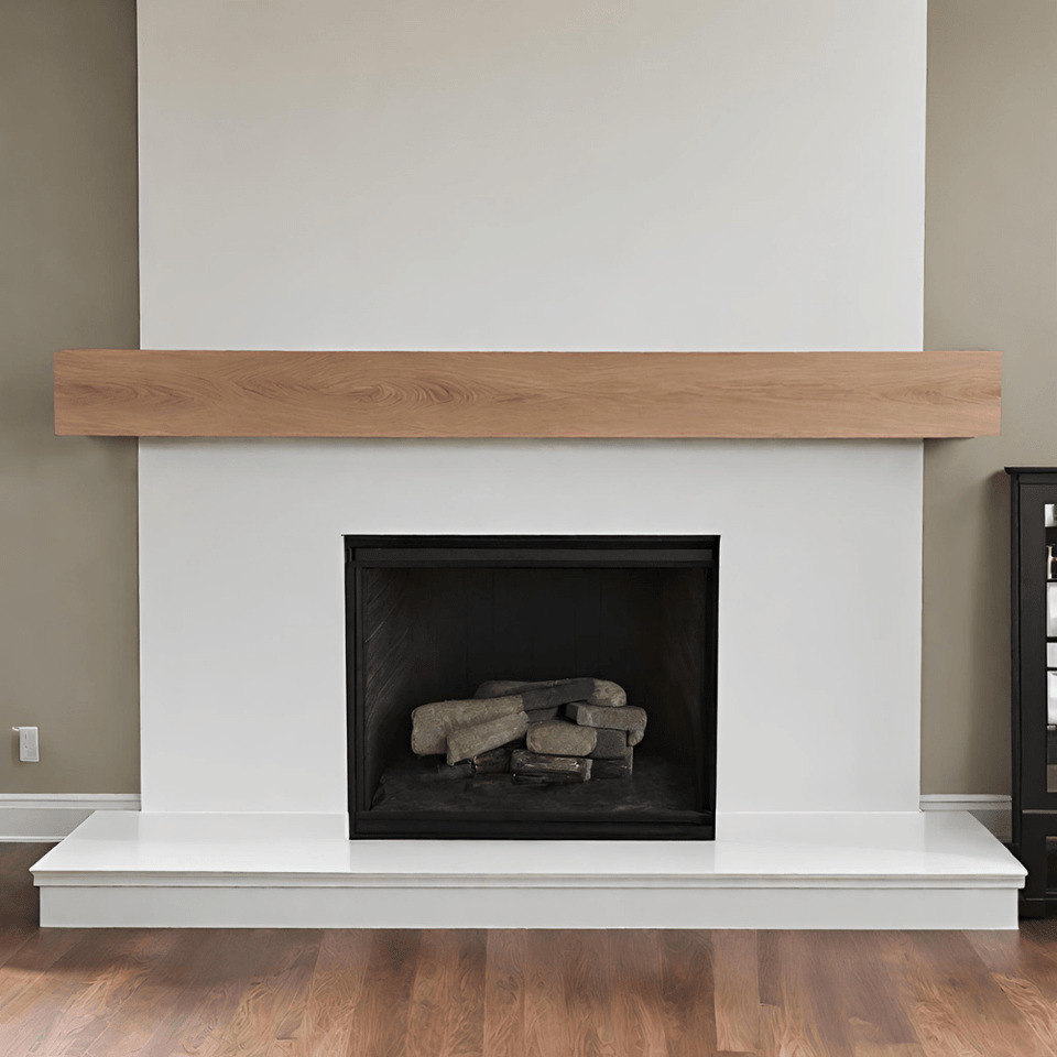 Modern White Oak Mantels