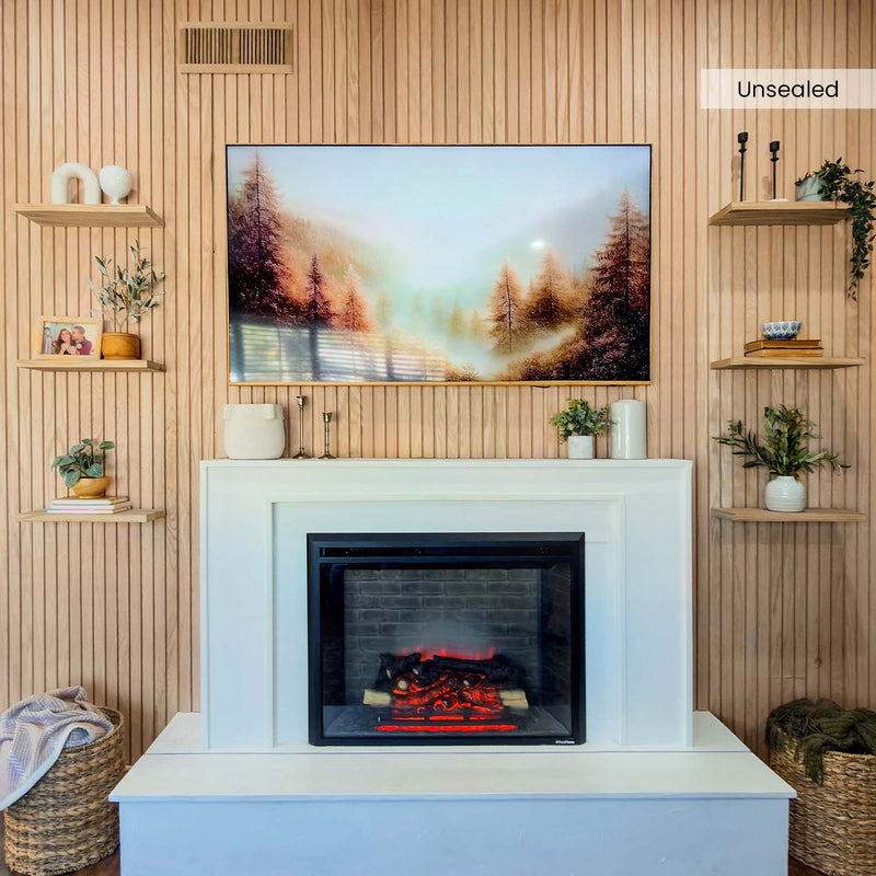 Solid Oak Slat Wall Panels