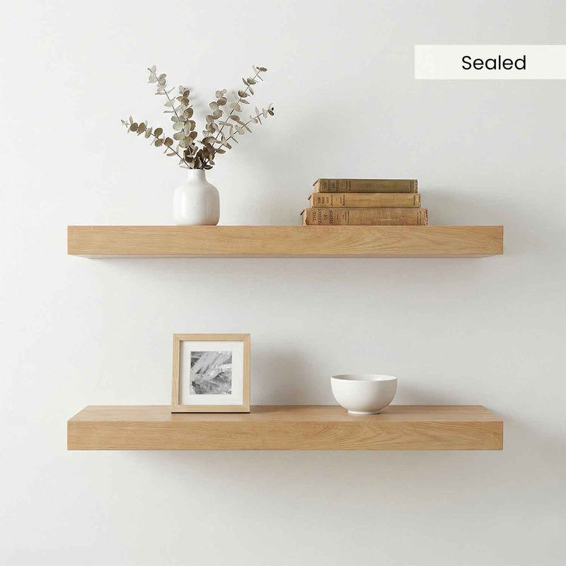 White Oak Floating Shelves