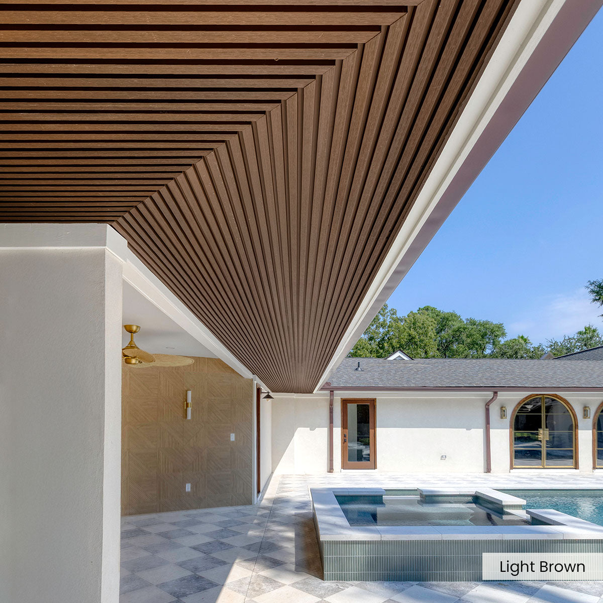 Sf10 Cladding Composite Narrow Slat Exterior Cladding / Siding Panels (16.8 SF ...