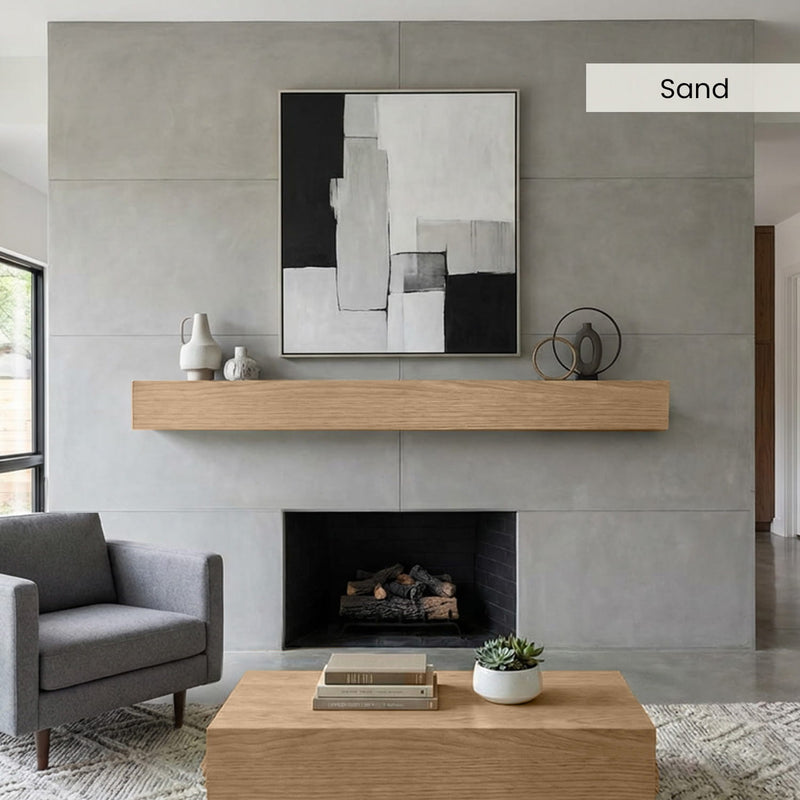 Modern White Oak Mantels