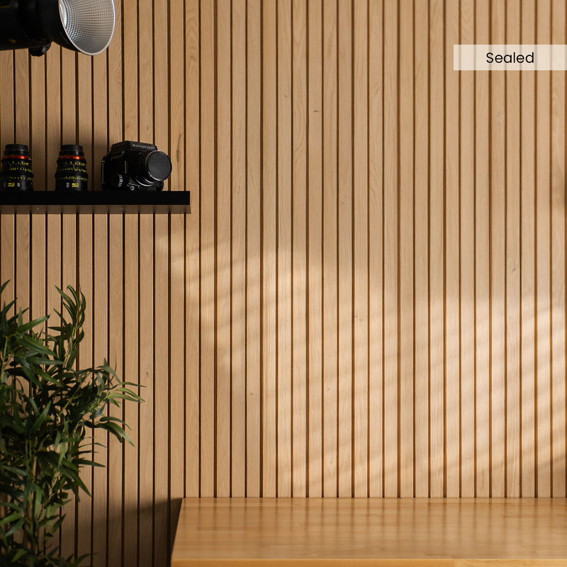 Solid Oak Slat Wall Panels