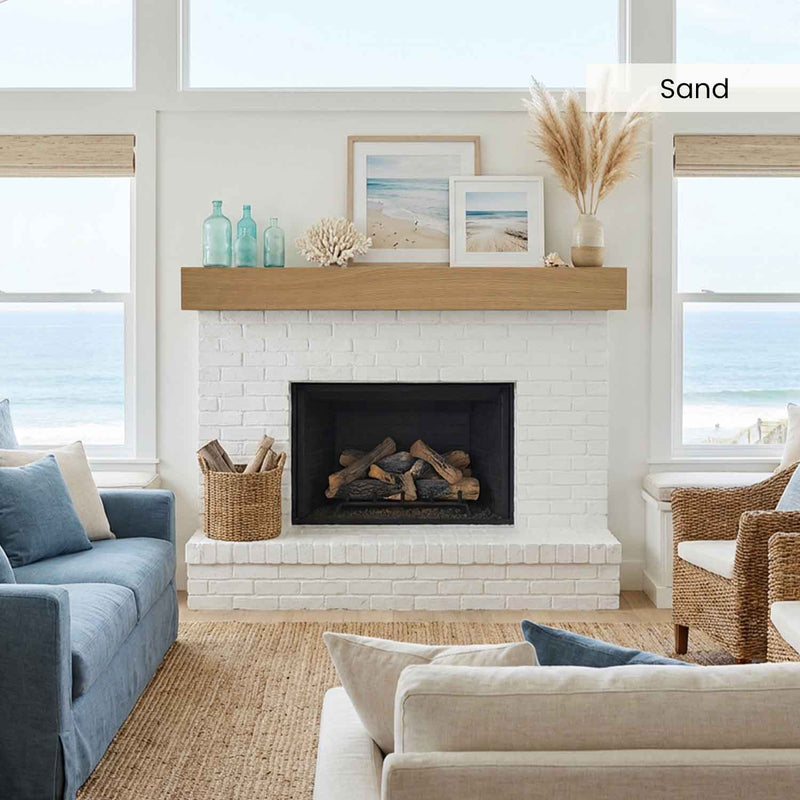 Modern White Oak Mantels