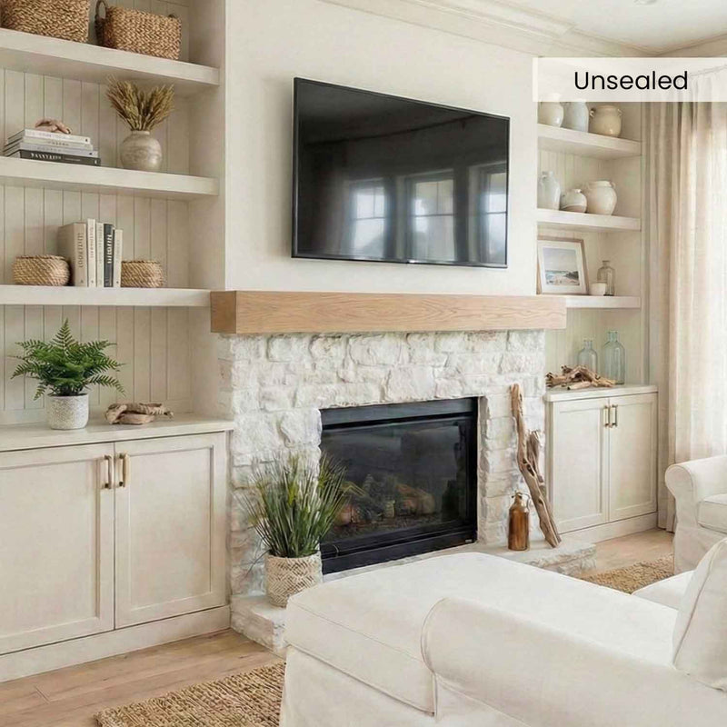 Modern White Oak Mantels
