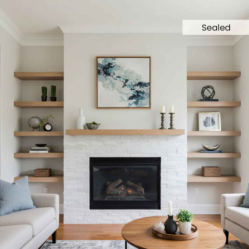 White Oak Floating Shelves