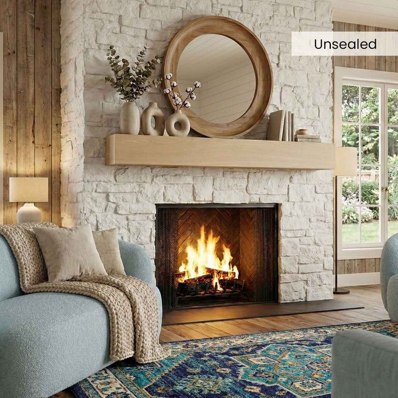 Modern White Oak Mantels