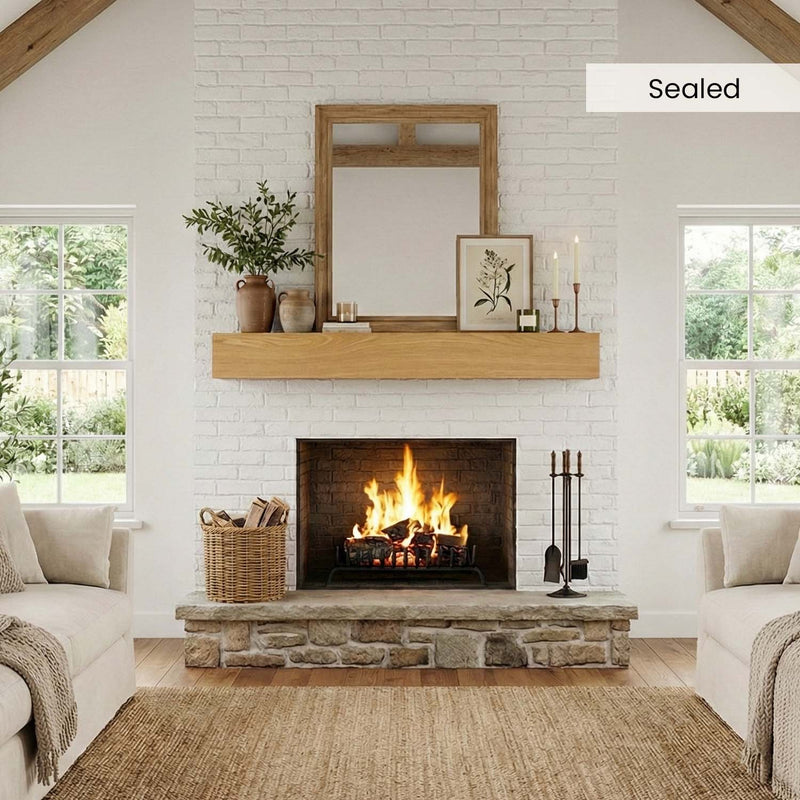 Modern White Oak Mantels