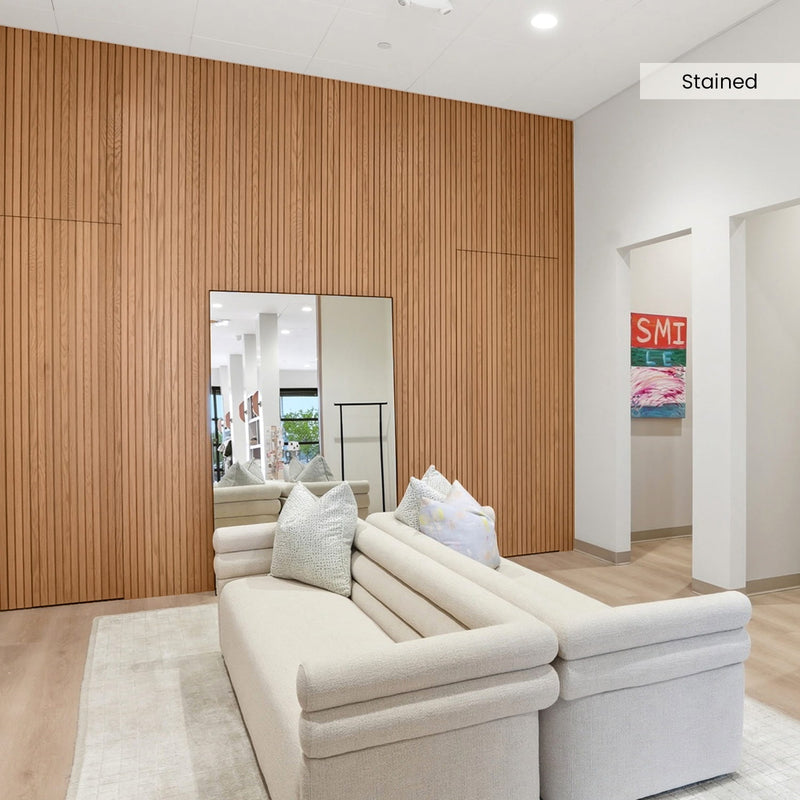 Solid Oak Slat Wall Panels