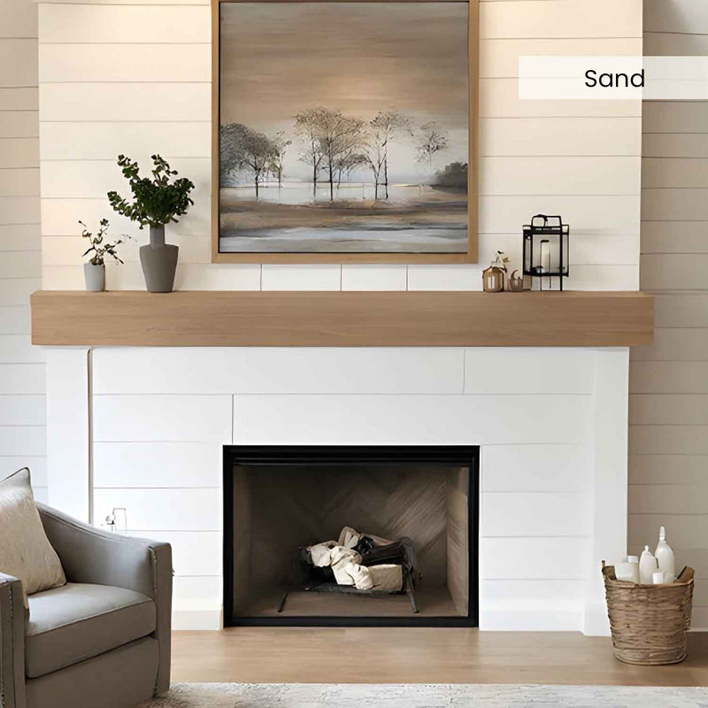 Modern White Oak Mantels