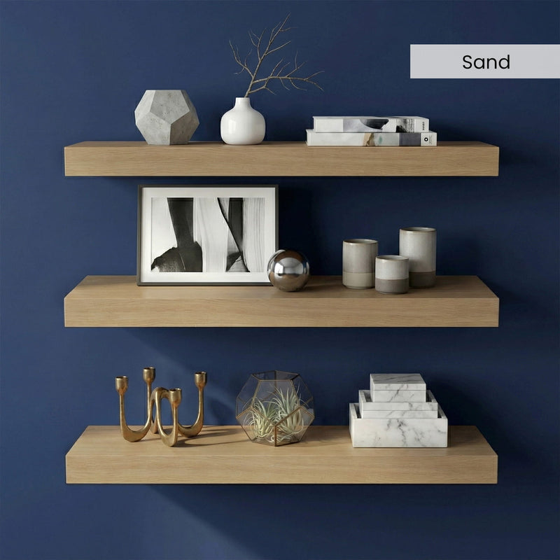 White Oak Floating Shelves