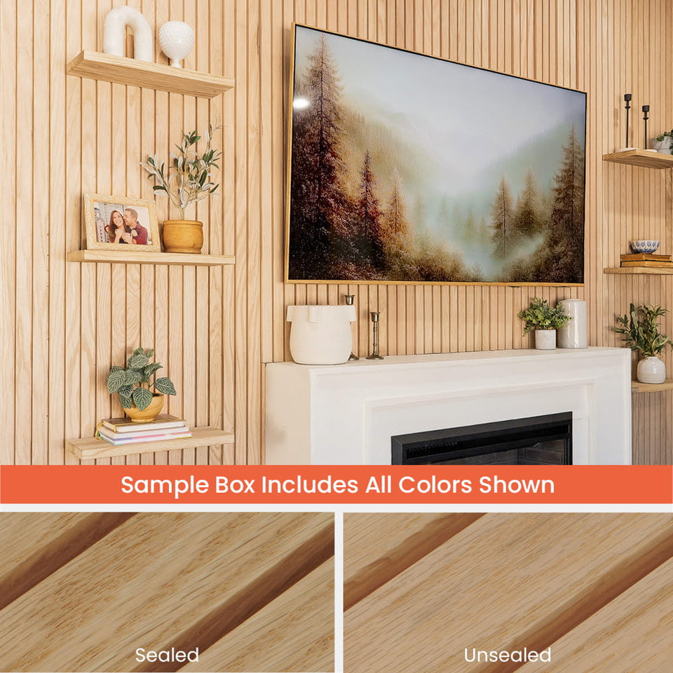 Oak Slat Wall Samples
