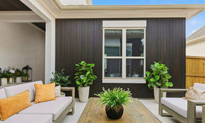 Austin, TX | Composite Wide Slat in Dark Brown