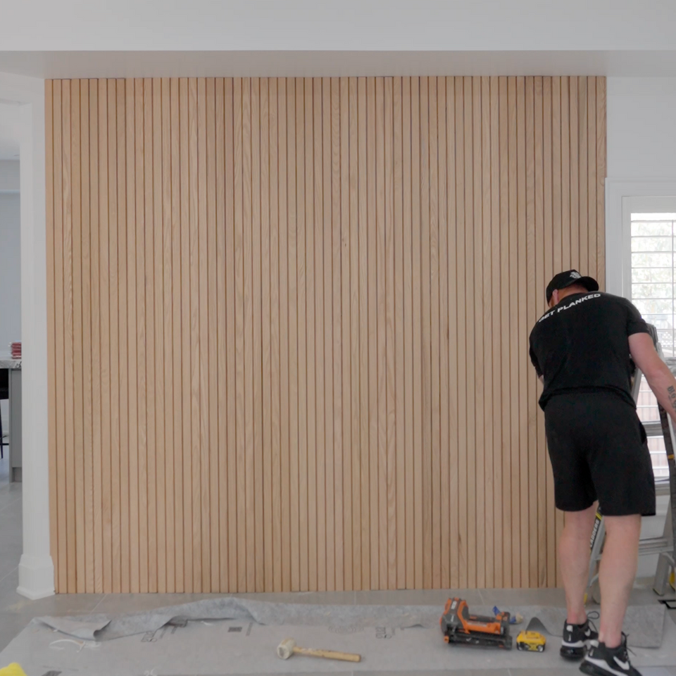 Solid Oak Slat Wall Panels (15 SF)