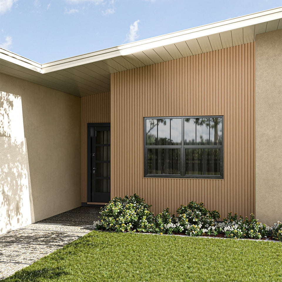 Composite Wide Slat Cladding (21 SF) - Honey Brown