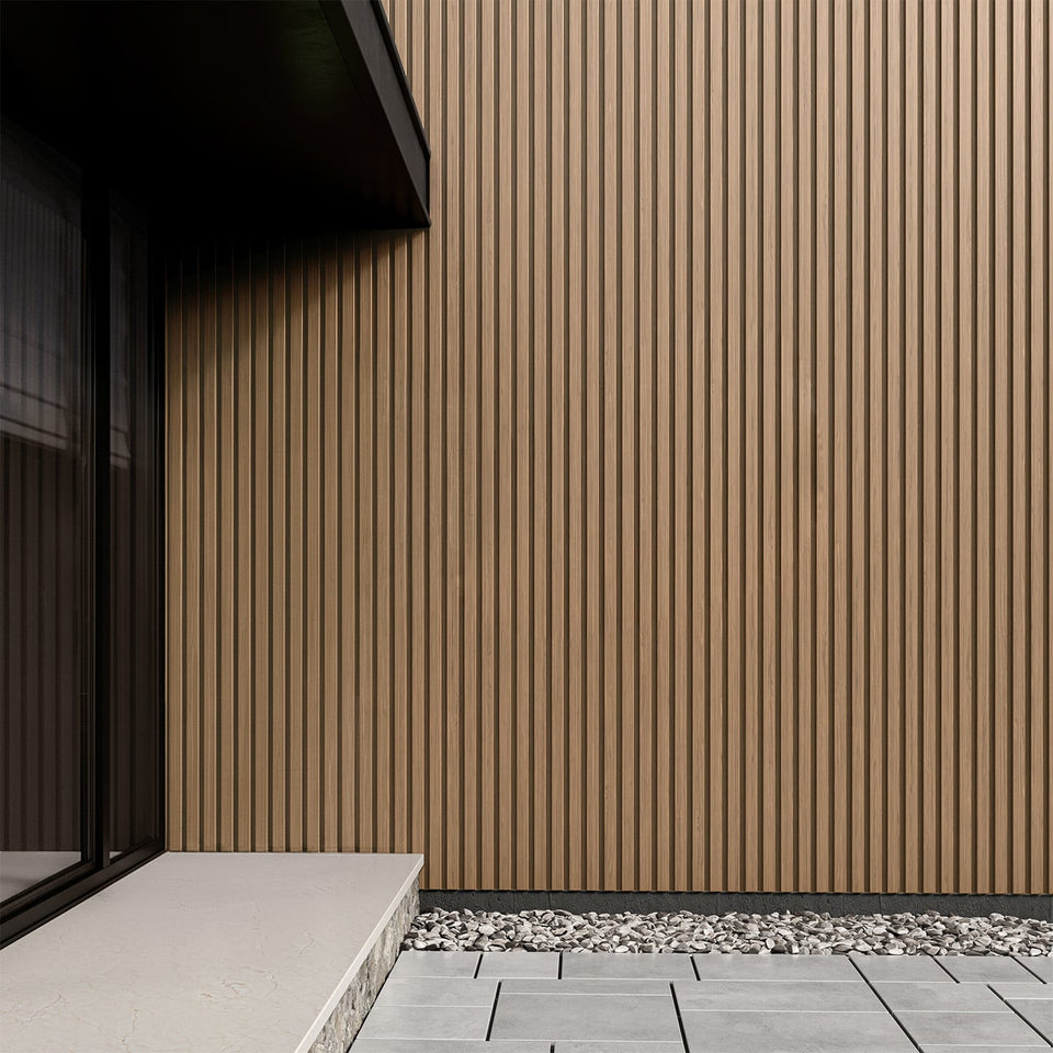 Composite Wide Slat Cladding (21 SF) - Honey Brown