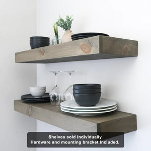 Modern 3" Thick Floating Shelves