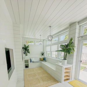 Primed White Wood Shiplap Boards (25 SF)